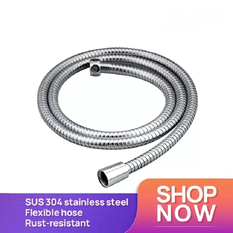 15mStainlessSteelFlexibleShowerHoseExtensionPlumbingPipe
