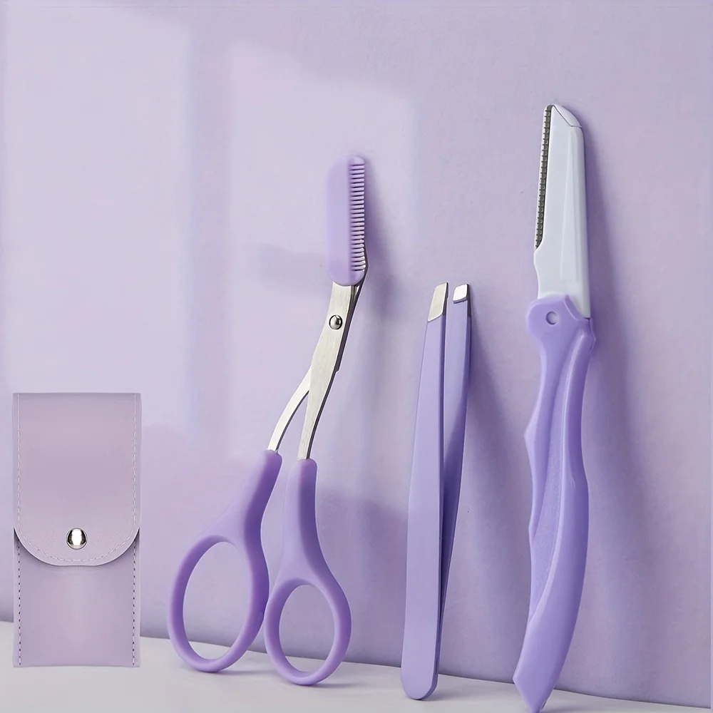 Eyebrow Trimmer Set Eyebrow Trimming Knife Face Razor Women Professional Scissors Comb Brow Trimmer Scraper Accessories Eyebrow Razor Set Eyebrow Trimmer Blade Eyebrow Scissors Eyebrow Razor Eyebrow Trimmer Eyebrow Scraper
