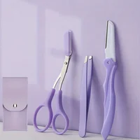 Eyebrow Trimming Knife Eyebrow Face Razor For Women Professional Eyebrow Scissors With Comb Brow Trimmer Scraper Accessories 1
