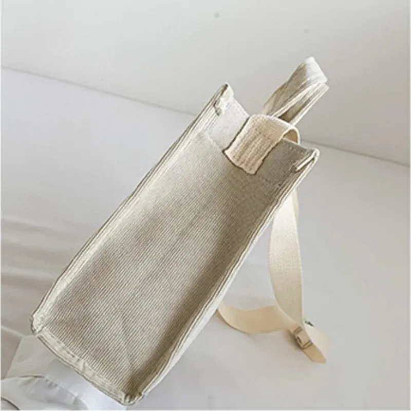 Rilibegan Shoulder Bag For Women New Style Simple Corduroy Portable Large Capacity Bag Ins Fashion Trend Small Square Handbag Best Sellers In Luggage, Bags