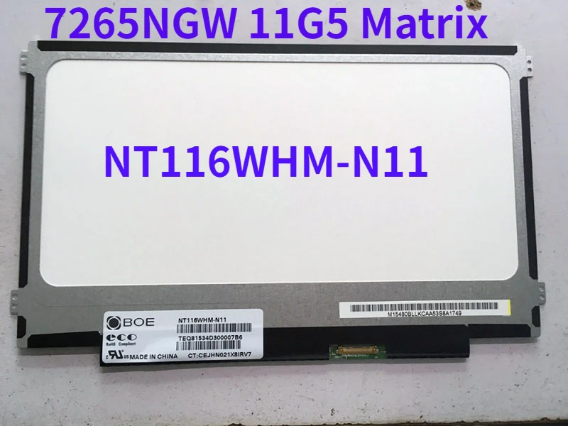 

NT116WHM-N11 NT116WHM N11 Replacement For HP Chromebook 7265NGW 11G5 Matrix for Laptop 11.6" Matte 30Pin LED screen LCD Display