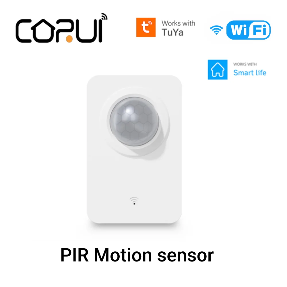 

CORUI Tuya Smart WIFI PIR Motion Sensor Human Body Infrared Detector Wireless Human Movement Sensor Smart Life Remote Monitoring