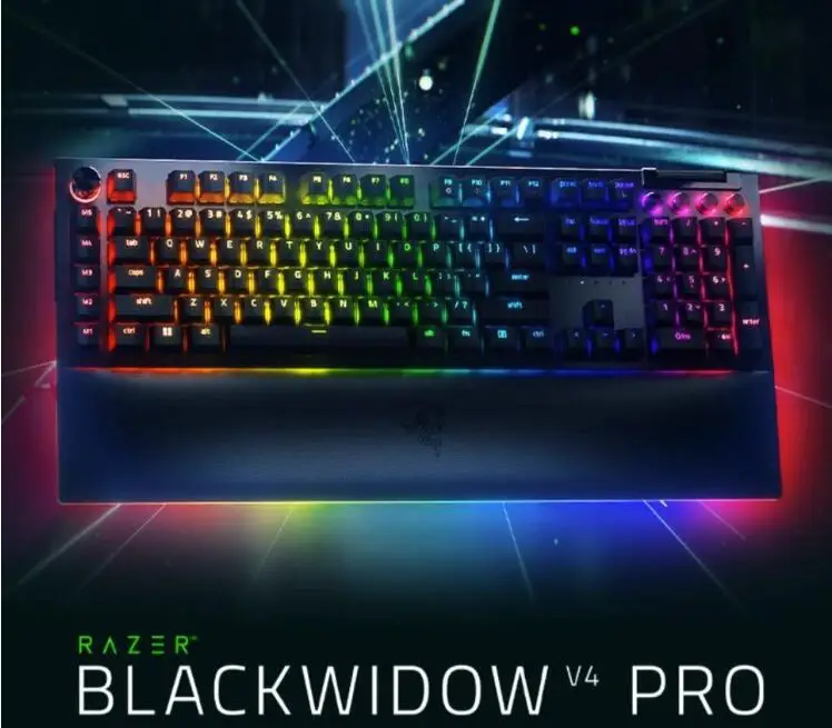 

Razer BlackWidow V4 Pro Wired Mechanical Gaming Keyboard Doubleshot ABS Keycaps - 8 Dedicated Macro Keys - Chroma RGB