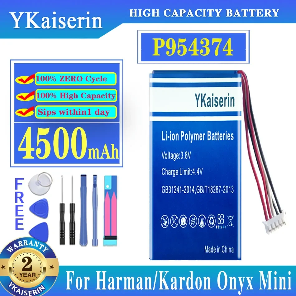 

YKaiserin 4500mAh Battery CP-HK07,P954374 for Harman/Kardon Onyx Mini OnyxMini Batteria + Free Tools