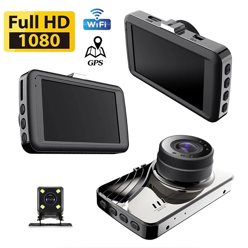 

Car DVR WiFi 3.0" Full HD 1080P Dash Cam Rear View Night Vision Video Recorder Black Box Auto Camera Dashcam GPS Parking Monitor