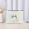 Bridesmaids Gift Cosmetic Bags for Wedding Decorations Flowers Pattern Team Bride Gifts Bags for Bachelorette Party Wallet 2