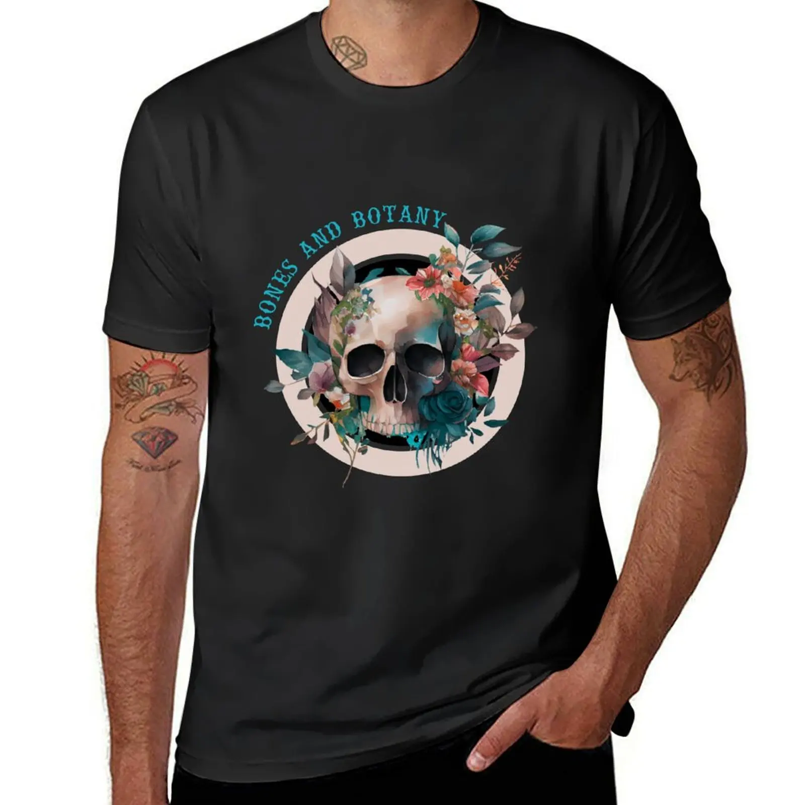 

Bones and Botany T-Shirt graphics sweat quick-drying oversized mens clothes