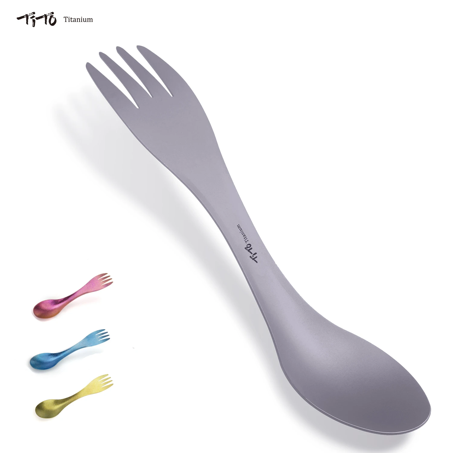 TiTo Titanium Spork Spoon Ultralight Cookware Portable for Outdoor