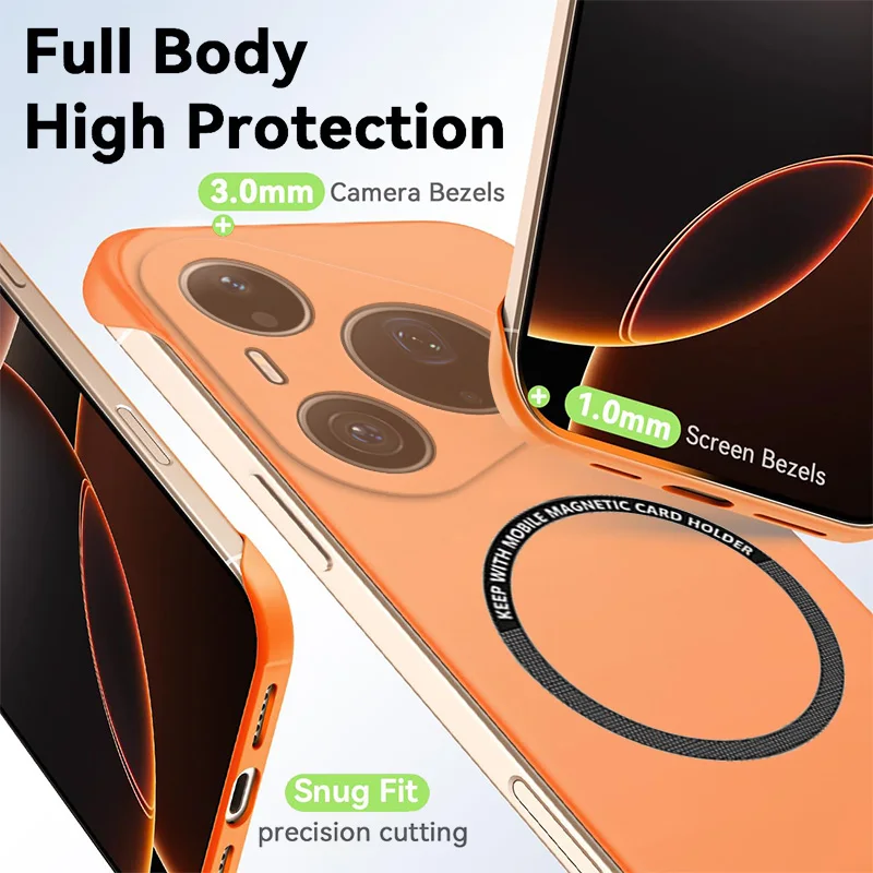 Strong Magnetic Wireless Charging Shell - Lightweight PC Bumper Protector Cover