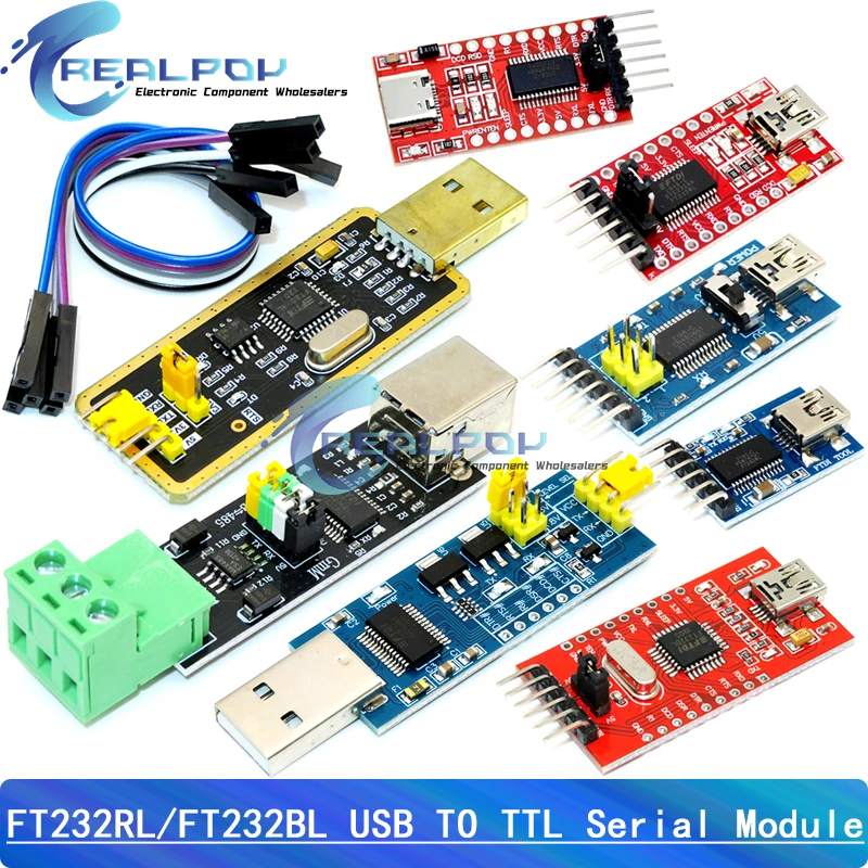 Базовая плата коммутатора FT232BL FT232RL FTDI FT232 USB к TTL 5 в 3,3 В отладчик, кабель для скачивания в модуль последовательного адаптера для Arduino