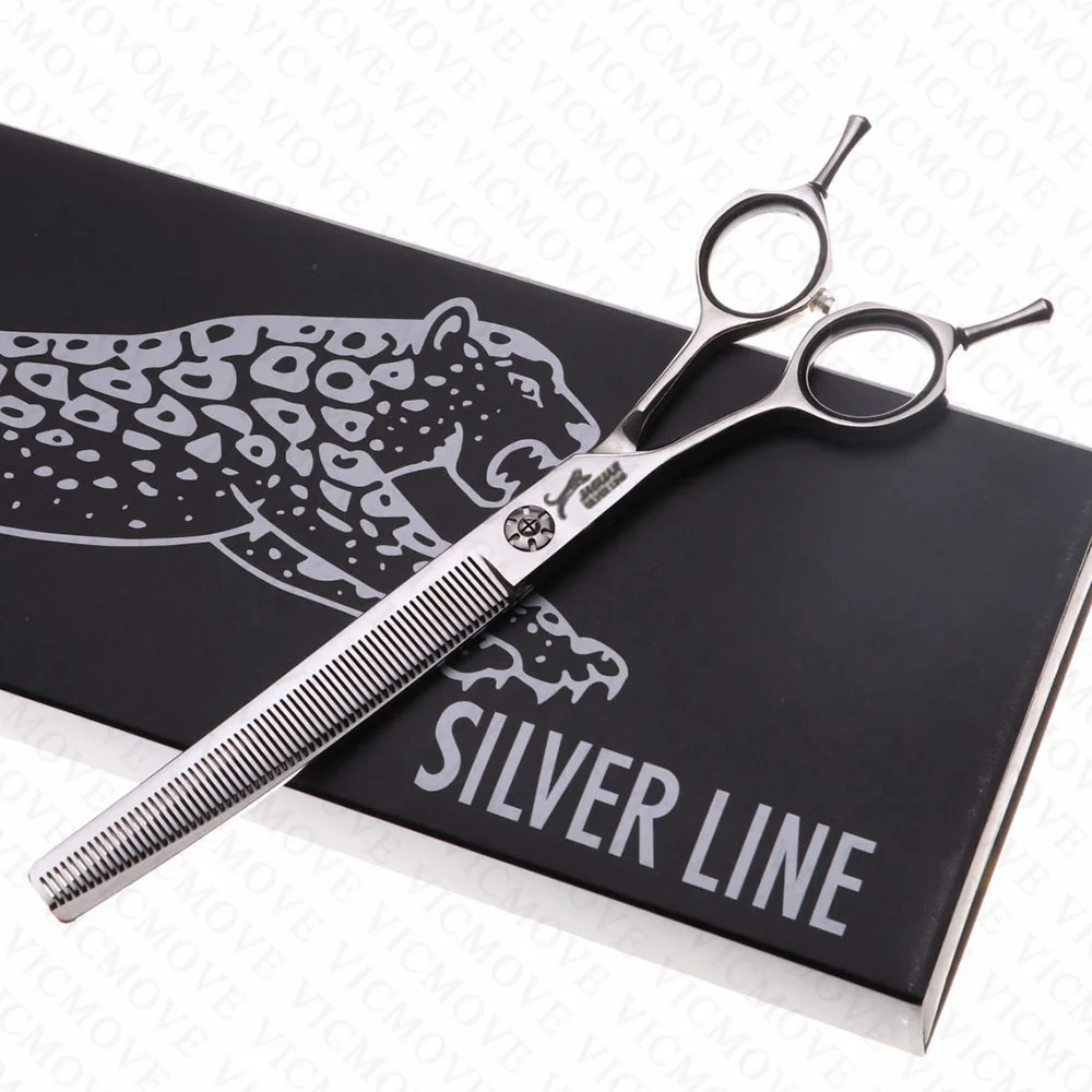 JP440C 고급형 7인치 전문 애견 미용 가위 왼손잡이용 곡선형 숱가위 (애견/동물 털용)