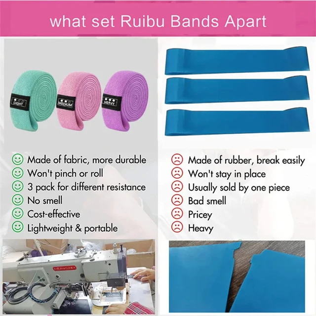 3pcs/set Long Resistance Bands for Working Out, Fabric Resistance Band, Stretch Bands for Exercise Bands Resistance Bands 4