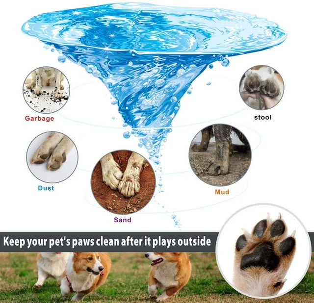 Benepaw-Nettoyeur de pattes de chien portable, brosse à tasse, silicone  souple sûr, lave-pied à griffes pour animaux de compagnie, livres  efficaces, outils d'extérieur, 2 en 1