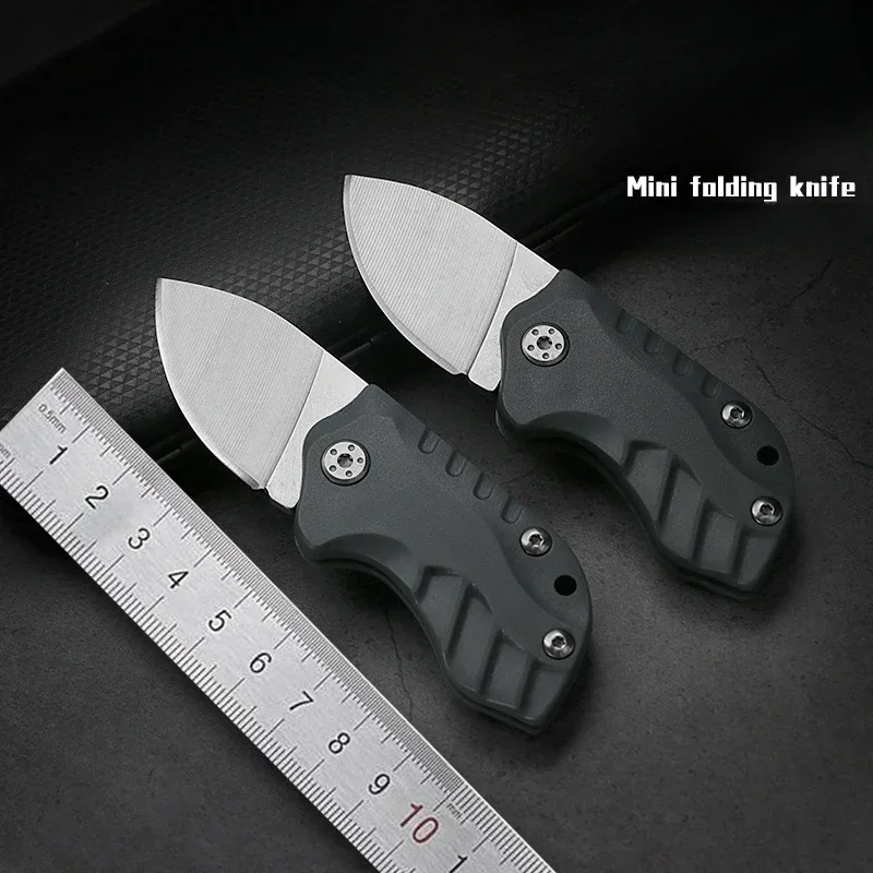 

Outdoor stainless steel mini portable keychain, portable fruit peeler, express delivery folding knife