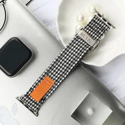 Durable Nylon Sport Strap for 38 40 41 S10-42mm (Black White S)