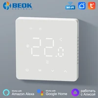 Beok Tuya Wifi Room Thermostat ระบบทําความร้อนใต้พื้น Thermoregulator สําหรับหม้อต้มแก๊สไฟฟ้าเครื่องทําความร้อนด้วย Alexa Google Home 1