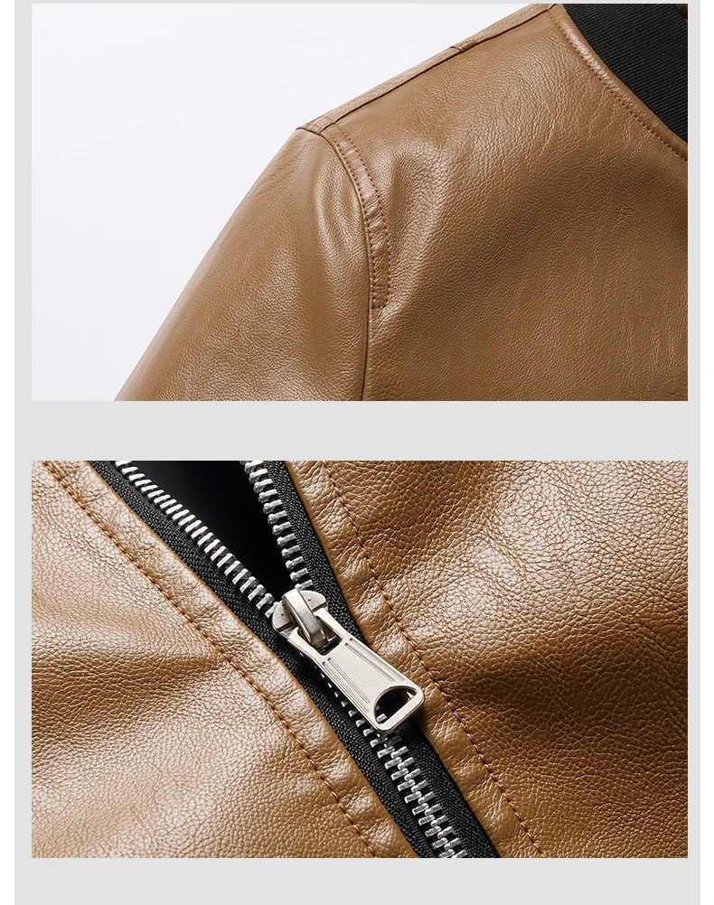 Casual Motorcycle Leather Jacket Coats Windbreaker Outwear Male Faux Leather PU Zipper Autumn Winter Fashion Mens 13 S3a9b74e7a3a4483a8b81a7ad3b31ee34T