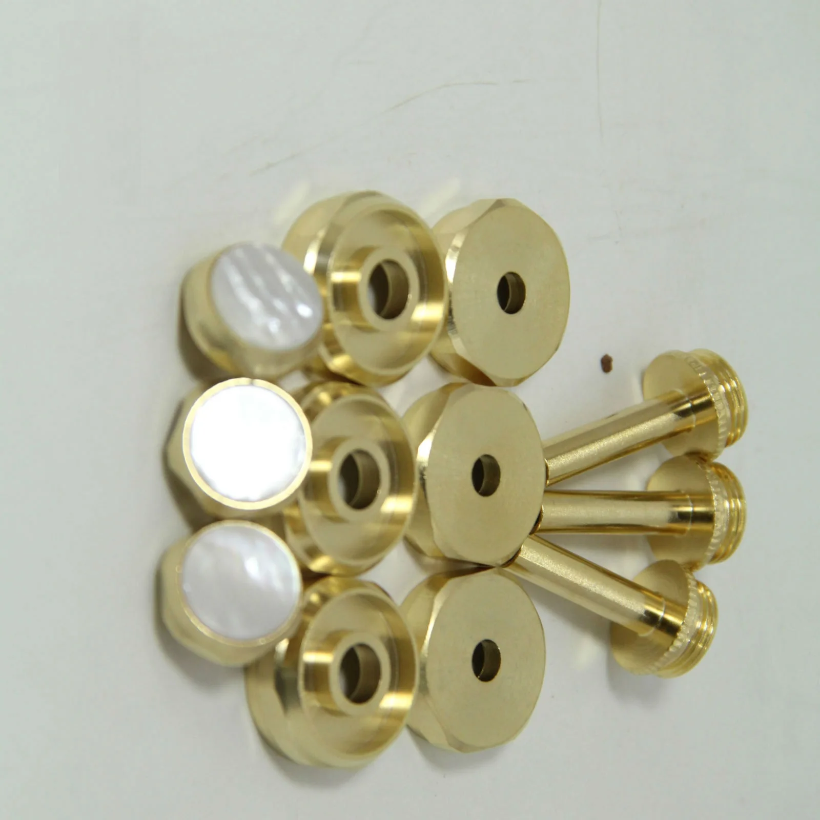 

Trumpet Repair Parts:Top Valve Cap /Finger Button/Stem/Bottom Valve Cap