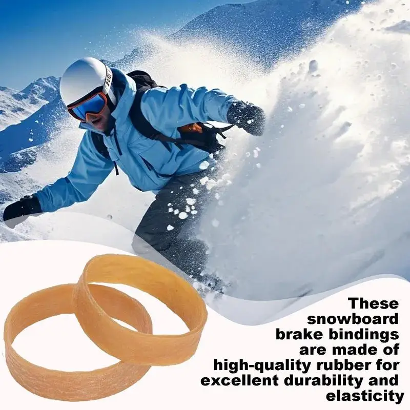 20x Ski Brake Retainers Snowboard Retainers Durable Rubber Brake Band Widened Rubber Rings for Outdoor Winter Sports Accessories