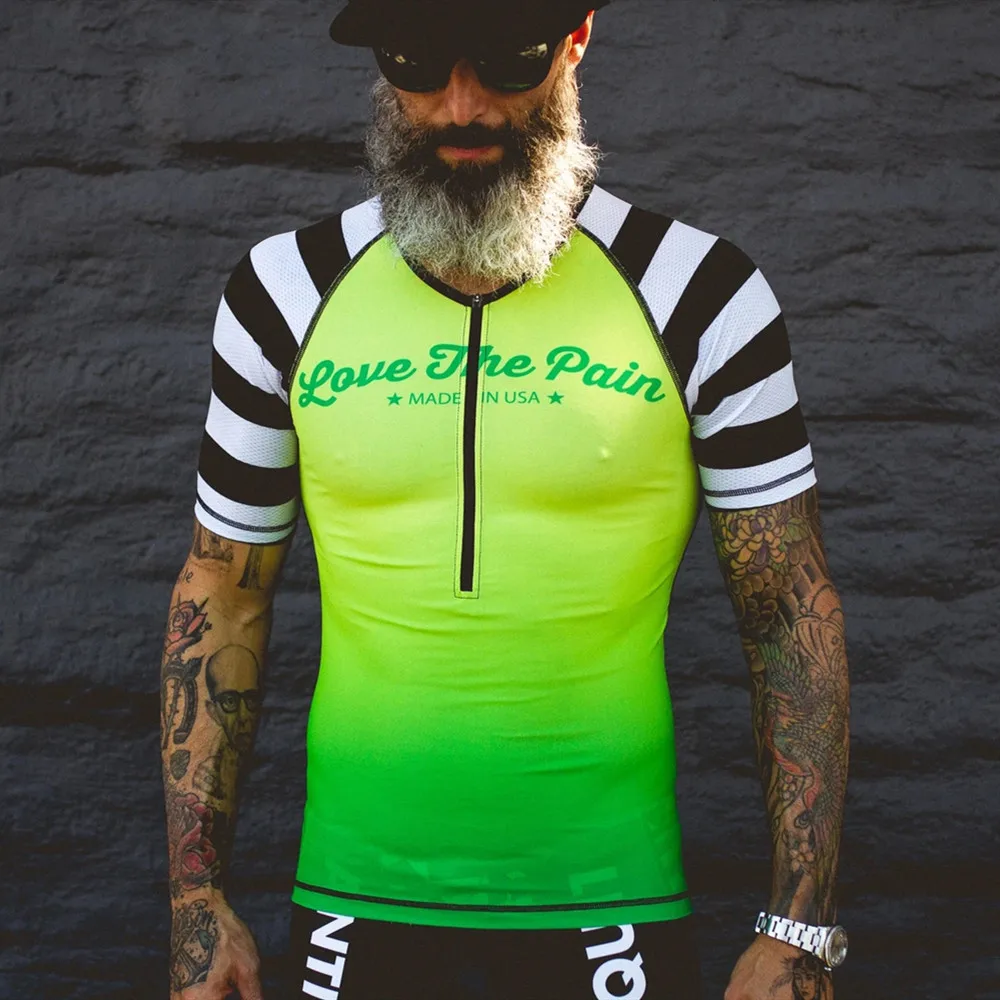 Love The Pain Men Cycling Jersey Road Bicycle Shirt Bike