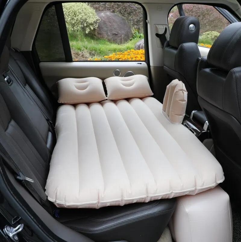 Letto gonfiabile per auto in tessuto ambientale floccato Ultra-morbido cuscino d'aria letto da viaggio per auto portatile e confortevole