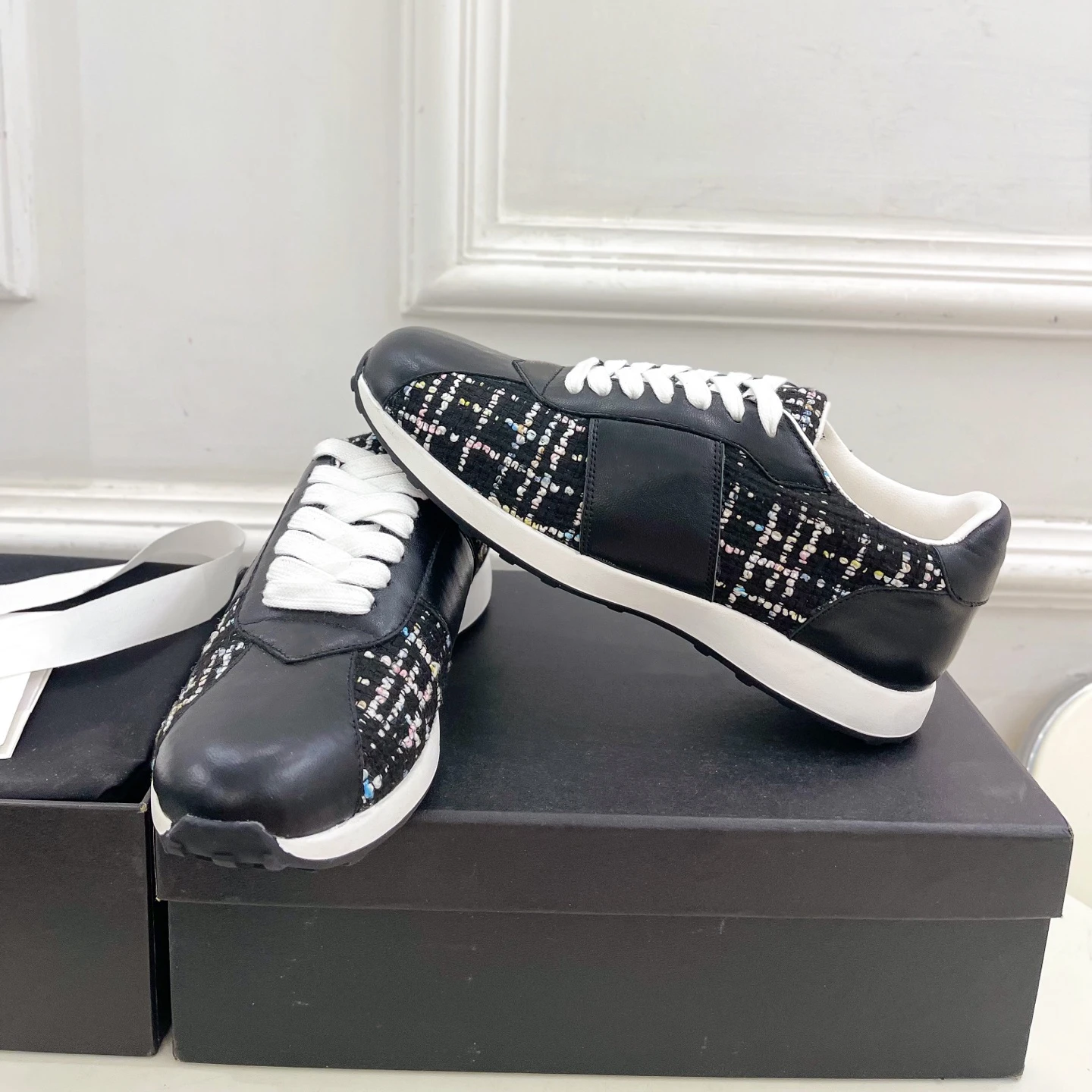 New Shoes Women Genuine Leather Sneakers Mixed Colors Sports Leisure Flats Round Toe Lace Up Designer Shoes Zapatillas De Mujer 6