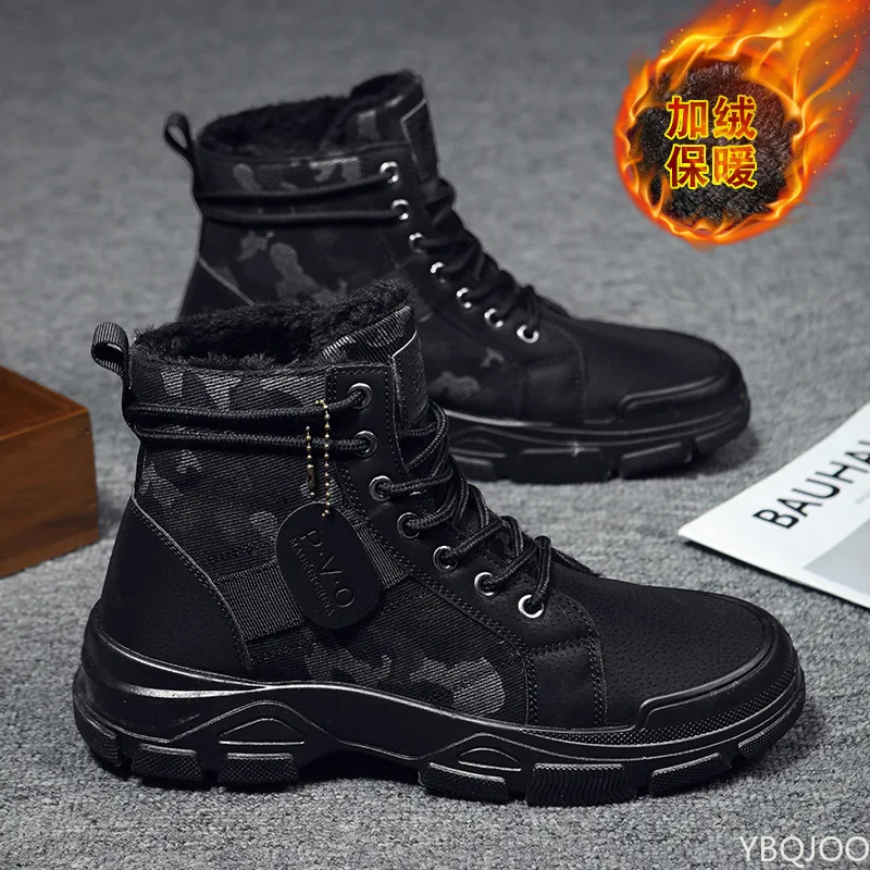 Spring Boots Men Leather Ankle Boots Men Shoes Outdoor Military