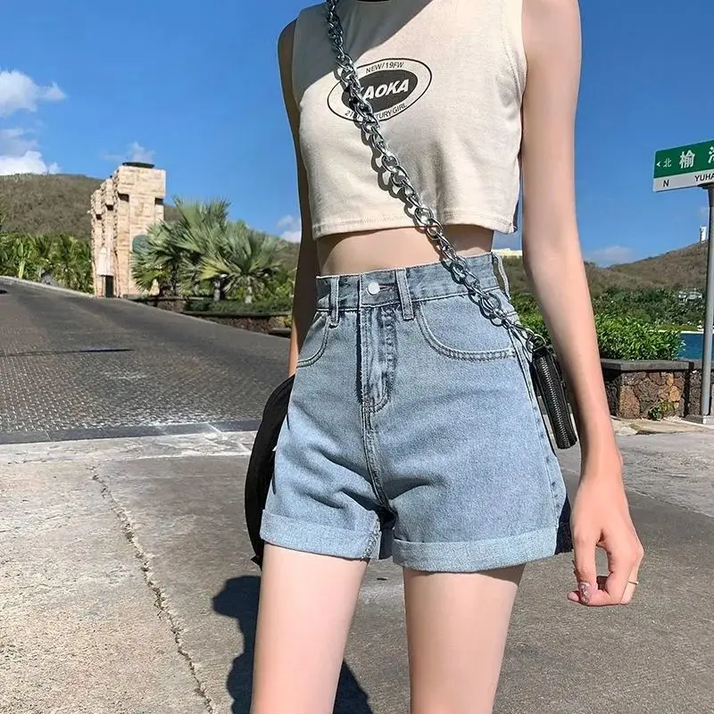 Short Pants for Women To Wear High Waist Womens Shorts Cargo Biker Boxer Jeans Denim XL Clothes Elegant Casual Trend 2023 Design