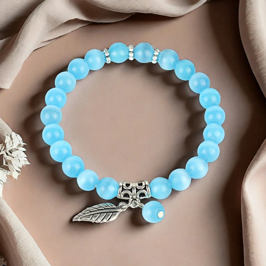 Women Cat Eyes Opal Stone Bracelet Casual Accessories