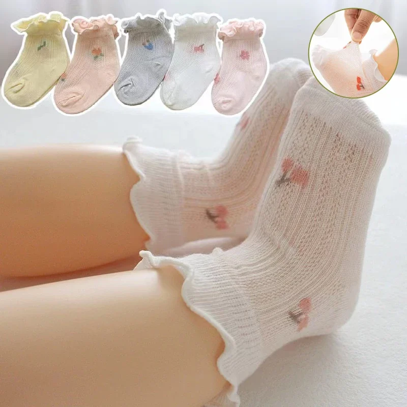 

New Newborn Baby Socks Summer Thin Mesh Breathable Infant Short Socks for Children 0-5 Years old Soft Cotton Casual Kids Socks