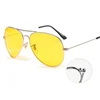 Pilot Yellow Sunglasses Women Day Night Vision Glasses Classic Brand Designer Male Sun Glasses for Driving Clear Lens Glasses 1