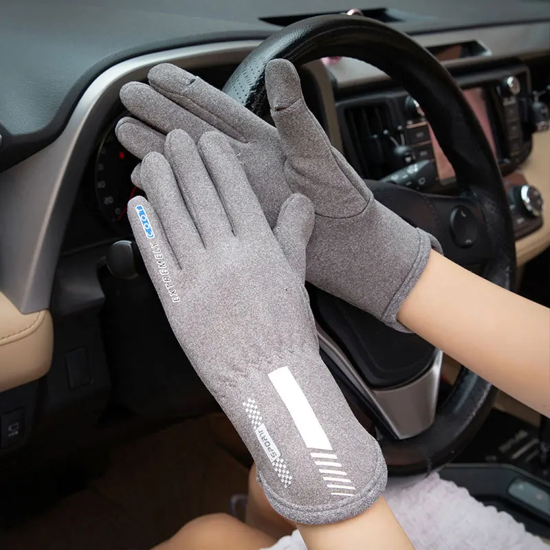 

Thin German Velvet Windproof, Cold-proof and Anti-slip Z4 Cycling Sports Warm Spring and Autumn Soft Fashion Warm Finger Gloves