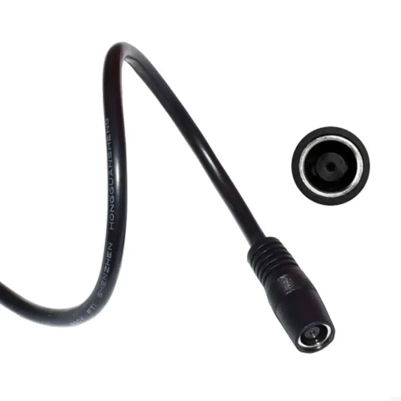 J0MB 30cm DC7.9mmx0.9mm Power Supply Cable 7909 Female Connector to Bare End 16AWG for Solar Cell and Electronics Black