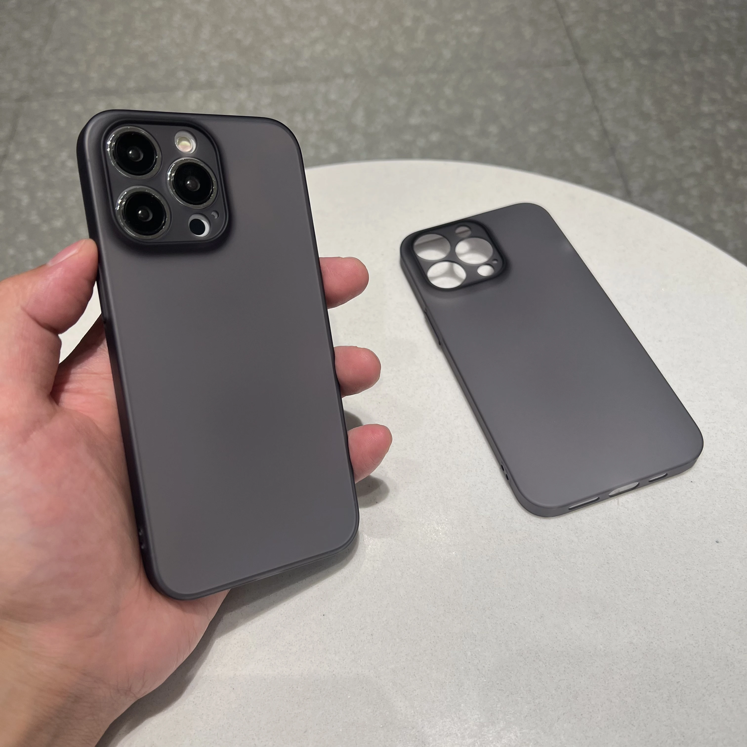 Sleek Black Matte Ultra-Thin Soft TPU Silicone Back Cover