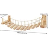 1m Wall-mounted Wooden Cat Bridge with Rope Netting Comfortable & Sturdy Climbing Space for Cats Ideal for Indoor Cat Furniture 2