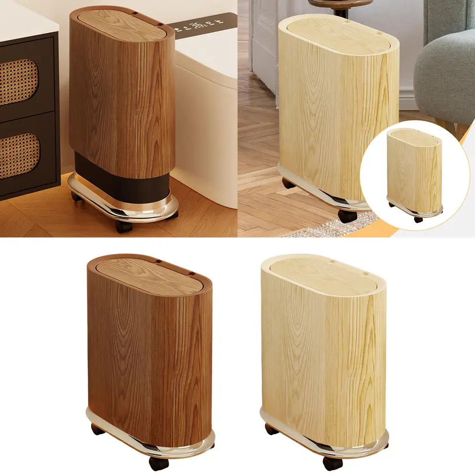 Material PP Resistente Cubo De Basura Estrecho - Papelera Con Pedal Para Baño Papelera Cocina Pequeña Material PP Resistente Cubo De Basura Estrecho - Papelera Con Pedal Para Baño Papelera Cocina Pequeña
