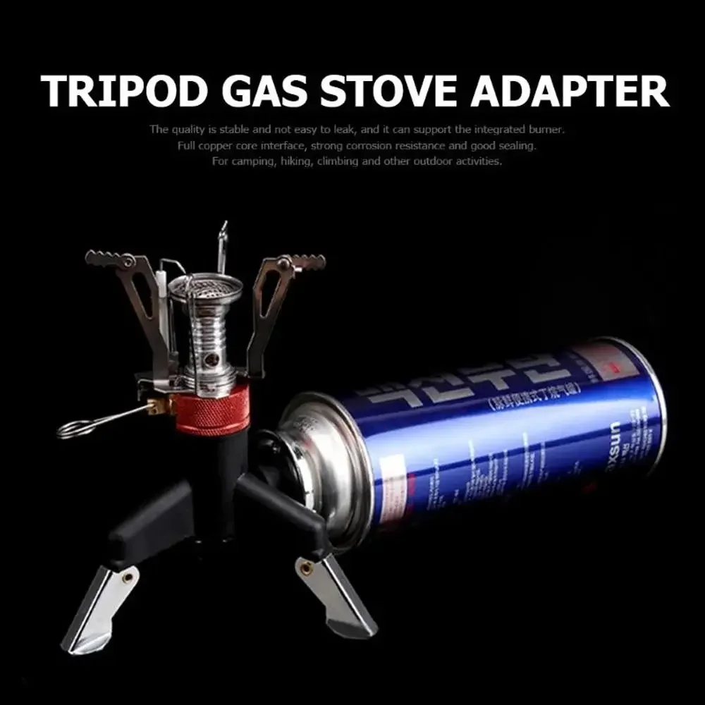 Description Picture 6 of itemOutdoor Stove Tripod Gas Adapter Tank Stand Connector Camping Portable Equipment Ultralight Copper Tank Camp Cooking Supplies