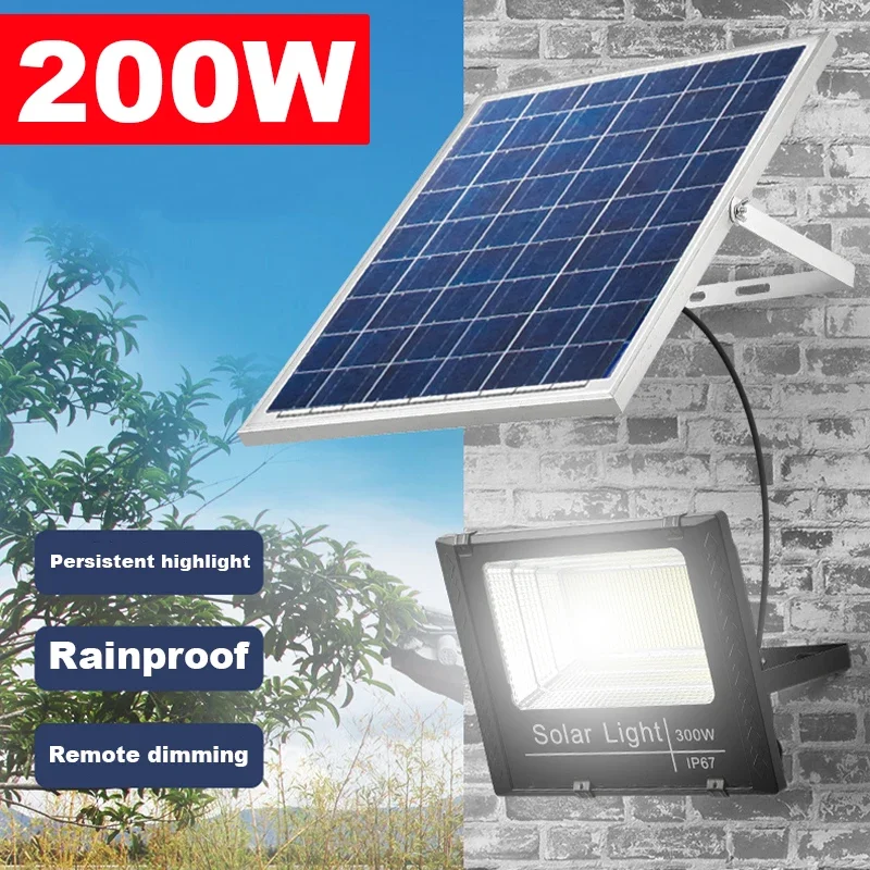 

200watts Outdoor Solar Light LED Lamp Waterproof Floodlight Panel Solar Spotlights Waterproof Street Lamp Garden Light Wall Lamp