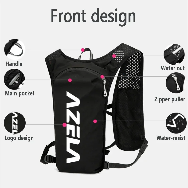 Outdoor Trail Running Ultralight Backpack Hydration Jogging Vest Men Breathable Marathon Bicycle Bag Water Bottle 250ML/1.5L 3