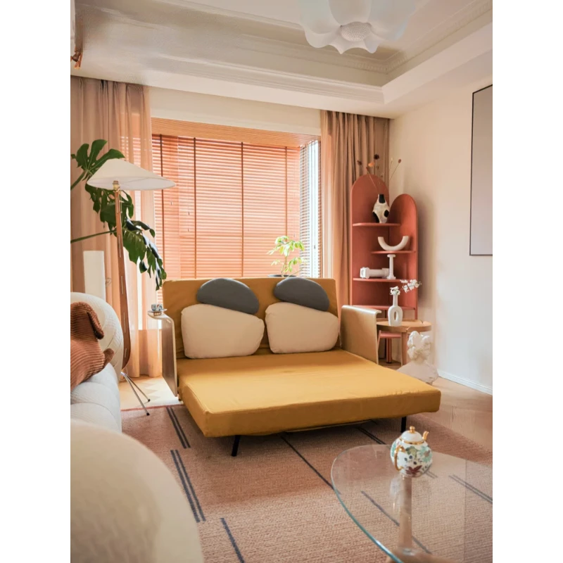 

Pebble sofa bed, living room, multifunctional, foldable small unit, internet celebrity, light luxury for two people