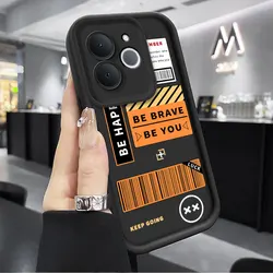 Trendy Label Splicing Shockproof Silicone Phone Case with Bumper Protection for Realme Note 70 (BK - JGK1003)