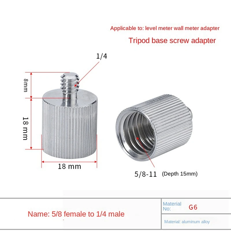 Top-5/8 Female To 1/4 Male Infrared Level Tripod Adapter Camera Tripod Infrared Adapter
