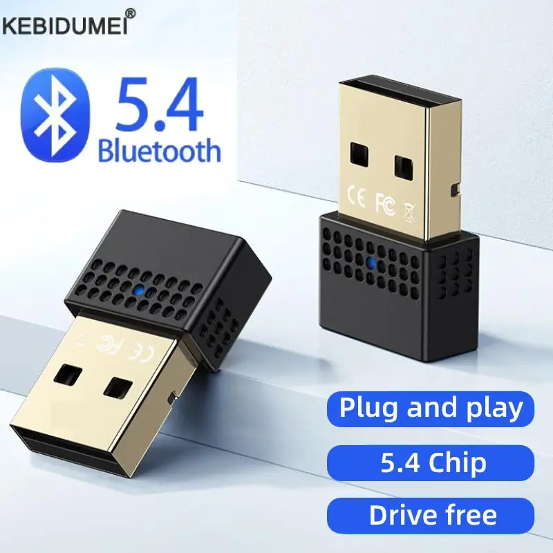 

USB Bluetooth 5.4 5.3 Dongle Adapter for PC Speaker Wireless Mouse Keyboard Music Audio Receiver Transmitter Bluetooth