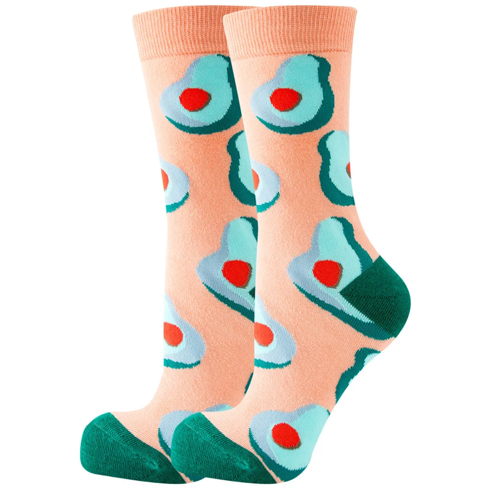 Whimsical Cartoon Animal Pattern Cotton Socks - Unisex Kawaii Style