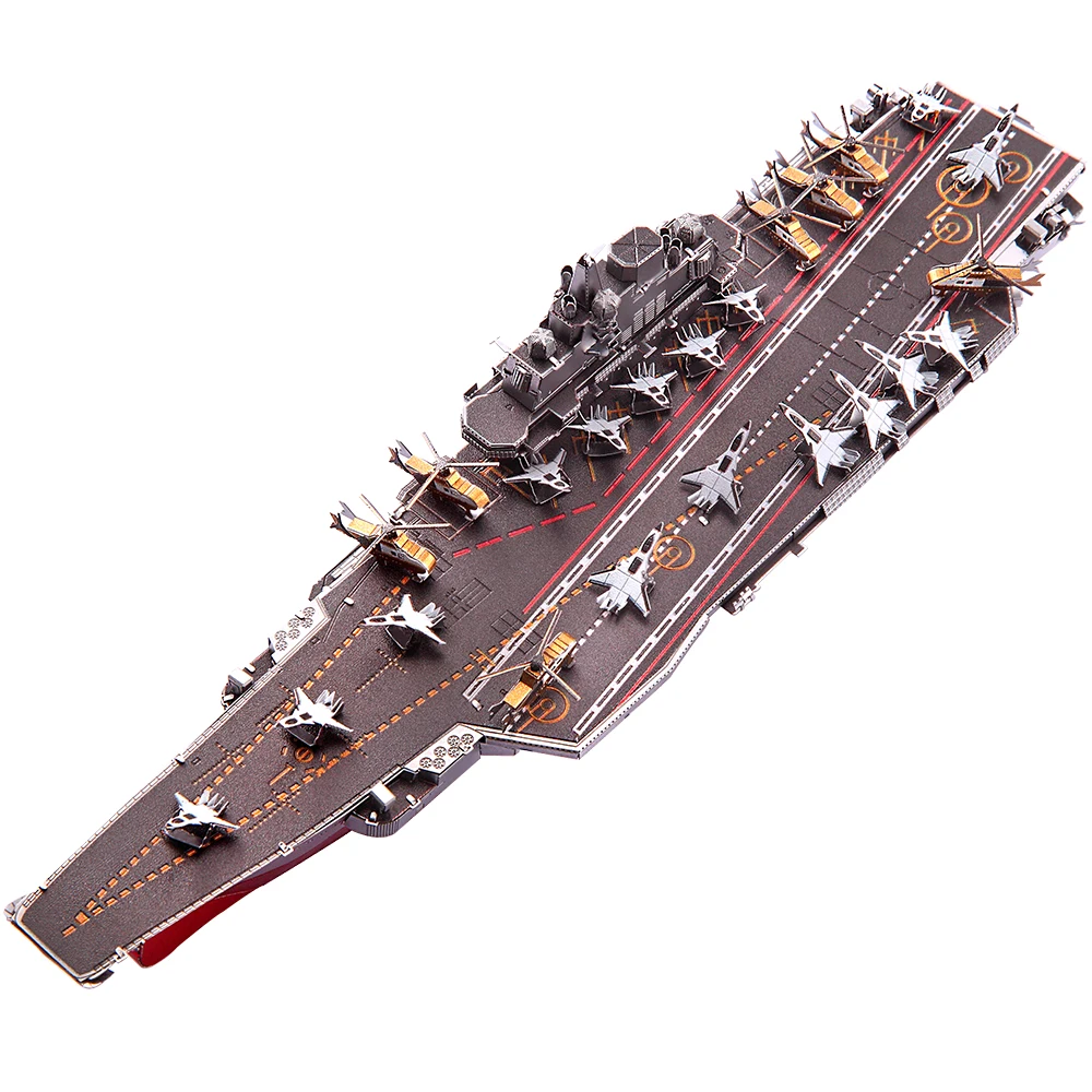 Piececool Model Building Kits PLAN LIAONING CV-16 3D Metal Puzzles Battleship Jigsaw DIY Toys for Teen metcalfe model