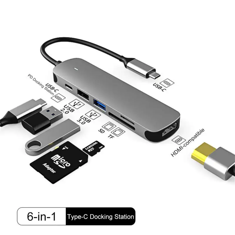  USB 3.1 Tipo C Ķ, 4K Ʈ,  USB C, 3.0, 2.0, TF,  Ķ, SD, PD, 60W, й Ķ