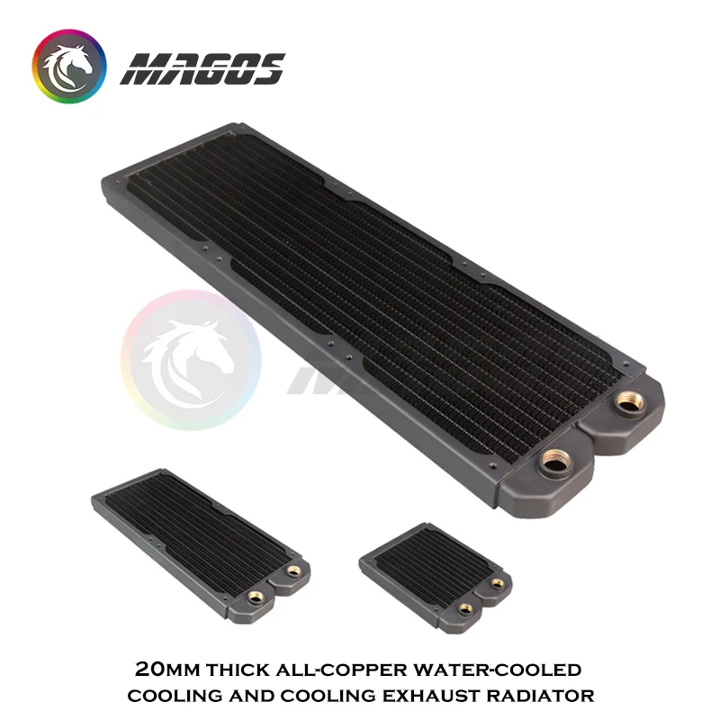 Radiador de Água para Computador Refrigerador de Água Fino Refrigerador do Ventilador Cobre 120 mm 240 mm 360 mm 480 mm 12cm - Imagem 2