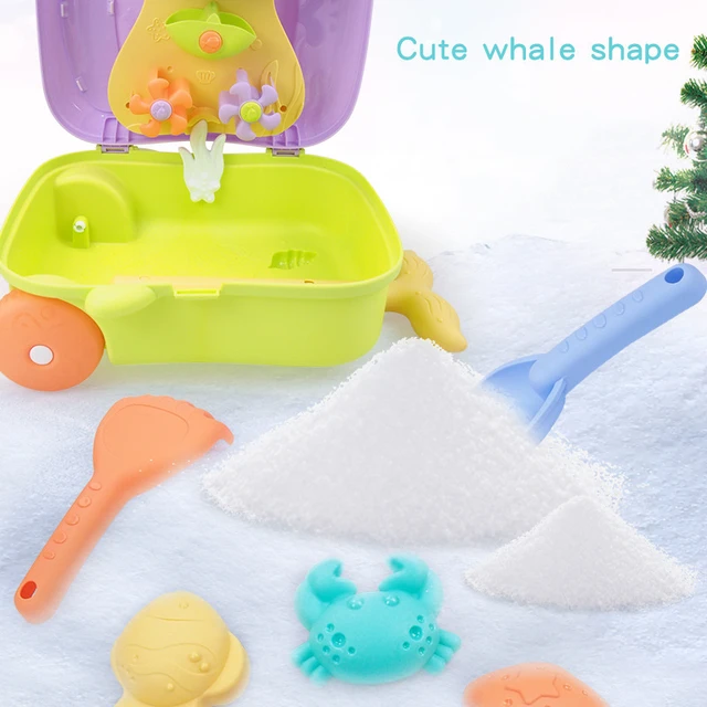 Summer Beach Toys Kids Sand Castle Bucket Spade Shovel Rake Water Tools Fun Shovel Molds Parent-Child Outdoor Game Whale Shape 4