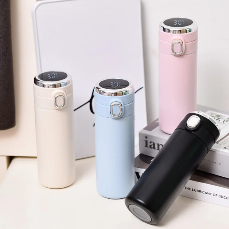 

300ml 400ml garrafa de agua Thermos Bottle Smart LED Temperature Display Leak-proof Vacuum Flask Thermal Mug Insulated Tumbler