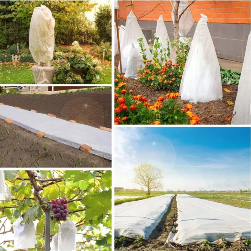 Winter Plant Cover Anti-freeze Non-Woven Fabric Garden Frost Protection Blanket Seedling Protective Cloth Outdoor Warm Supplies 6